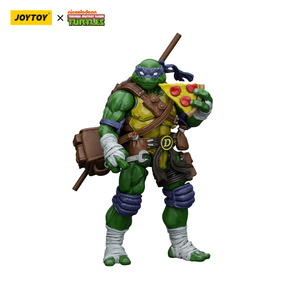 JOY TOY Action Figure in PVC di <span class=keywords><strong>Michelangelo</strong></span>, Donatello, Leonardo e Raffaello, Set di 4 Pezzi, Modellini Anime in Scala 1/18 - Product Image 3