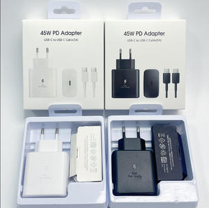 Adaptador de carga rápida USB C PD de 45W con enchufe estadounidense, europeo y británico para Samsung, cargador súper rápido con cable para Samsung Note10, Note20, S20 - Product Image 4