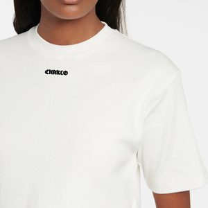 Camisetas de gran tamaño con hombros caídos personalizadas de alta calidad para <span class=keywords><strong>mujer</strong></span>, Top corto 250 Gsm 100%, Camiseta de cuello redondo de algodón orgánico para <span class=keywords><strong>mujer</strong></span> - Product Image 5