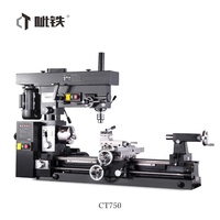 Mini tour combiné 3 en 1 CT750 avec vitesse variable à vendre en usine, tour multifonctionnel combiné avec fraiseuse