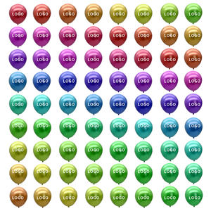 Ballons en latex de forme ronde personnalisés en gros, impression mate, 36 pouces, 12 pouces, logo brillant, ballons en latex Qualatex, globos - Product Image 2