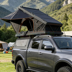 Tente de toit pliable en aluminium imperméable pour 2-3 personnes, tente de toit rigide pour camionnette, camping-car tout-terrain, tente de toit pour voiture - Product Image 4