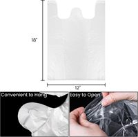 Sacs en plastique transparent HDPE en rouleau avec poignée, pour le commerce de détail, les supermarchés, réutilisables, vente en gros d'usine