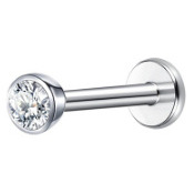 Diamant blanc couleur acier (motif de dents torsadées)