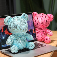 Poupée en peluche personnalisé brillant ours en peluche porte-clés jouets doux ours en peluche jouet PT PP bonbons ours en peluche mignon coton écologique unisexe