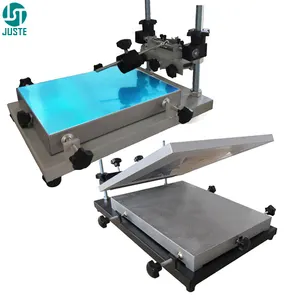 Manual Flat bed Silk Screen Printing Machine Price 1 Station Micro Registration Print Screen Printer