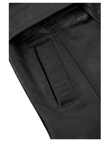 Chaqueta Acolchada con Capucha para Mujer, 100% Cuero Nappa Negro Genuino, Diseño Acolchado Cálido, Herrajes YKK, Marca Privada OEM, Invierno - Product Image 5