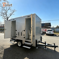 Remorque de toilettes mobiles d'extérieur personnalisée avec toilettes et salle de douche pour événements de camping et installations temporaires