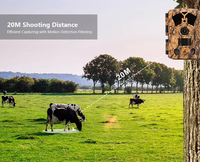 Caméra de Chasse WiFi 4K 48MP Étanche IP65 avec Connexion Point & WiFi, Contrôle par APP, Détection de Mouvement sans Fil