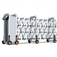 Porte coulissante en acier inoxydable/alliage d'aluminium, barrière rétractable manuelle à grande vitesse, vente directe, cloison pliante, tourniquet