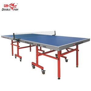 Table de tennis de table Double Fish 203, plateau de 18 mm, pliable, pour entraînement en intérieur - Product Image 1