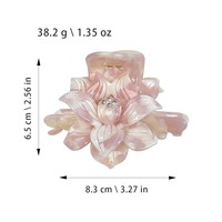Vente directe usine Nouveauté Pince à cheveux en acétate motif floral de luxe avec strass pour femme style coréen