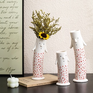 Jarrón de Cerámica <span class=keywords><strong>con</strong></span> Forma de Rostro, Novedoso y Único, Decoración Linda para Oficina y Hogar, Jarrón para <span class=keywords><strong>Flores</strong></span> Secas y Frescas, Decoración de Mesa - Product Image 4