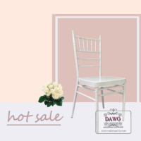 Chaises charivari en fer blanc, modernes pour Banquet, mariage, hôtel, restaurant,