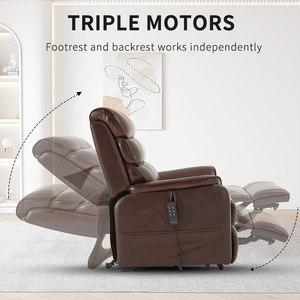 Venta caliente Silla reclinable de Elevación paralela plana ajustable en altura de cuero de doble Motor para salón de belleza - Product Image 6