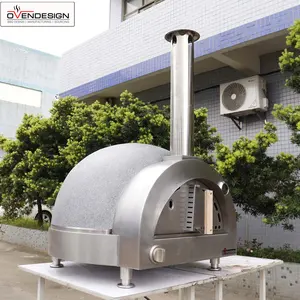 조정 발을 가진 회색 가스 Tandoor 피자 찰흙 오븐 800mm 직경 싱크대 균열 돔 오븐 없음