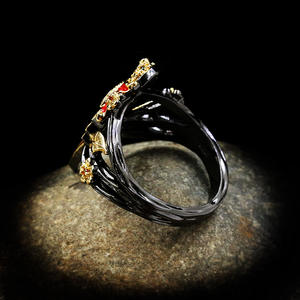 KYRA01249 Antiek verguld vogelcluster <span class=keywords><strong>ring</strong></span> dames emaille cluster <span class=keywords><strong>ring</strong></span> design - Product Image 5