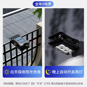 Lámpara Solar Xinster con Clip, Recargable, para Exteriores, Camping, Jardín, Patio, Impermeable, con Sensor de Movimiento, Lámpara de Pared - Product Image 5