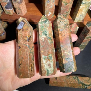 Venta al por mayor de varitas de <span class=keywords><strong>jaspe</strong></span> natural de la selva tropical, torres de cristal de cuarzo para decoración - Product Image 3