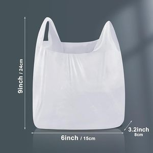 ถุงขยะแบบเสื้อยืดสำหรับงานหนัก ถุงหิ้วแบบเสื้อกั๊ก HDPE แข็งแรง สำหรับใช้ในเชิงพาณิชย์และอุตสาหกรรม - Product Image 1