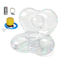 Nouveauté : Canapé gonflable en PVC floqué en forme de cœur 82*88*80CM pour une personne avec pompe à pied