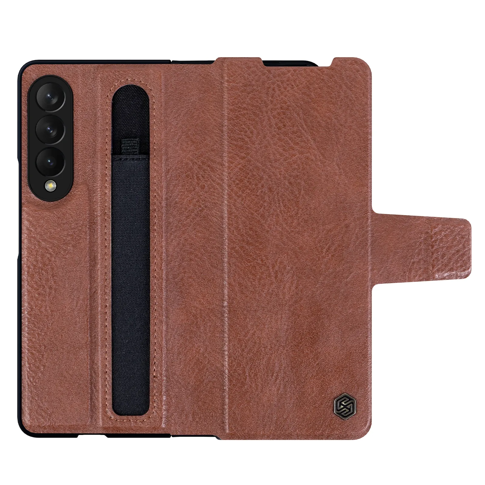 Nillkin Aoge Leather Case style Protective Back Cover Phone Stand Case For Samsung Galaxy Z Fold 3 5G Mobile Phone case