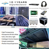 Écran LED transparent couleur pleine, affichage de fenêtre, P3.91, affichage LED flexible en maille transparente pour extérieur