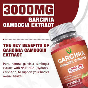 Gomitas de Extracto de Garcinia Cambogia OEM ODM 3000mg con Café Verde y Cetonas de Frambuesa para el Control de Peso - Product Image 3