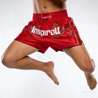 Celana Muay Thai Kustom - Celana Tinju Muay Thai Satin dengan Patch Asli