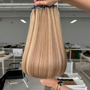 Extensions de cheveux Yuanzhen, nouveau design, cheveux russes Genius Weft, bruts, non traités, 100% cuticules alignées, cheveux humains - Product Image 4