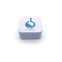 Boîte de luxe en métal avec impression personnalisée en gros emballage petite boîte cadeau carrée en fer blanc