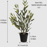 Fabricant de verdure Vente à chaud Plantes artificielles Décoration pour intérieur Mini olivier artificiel