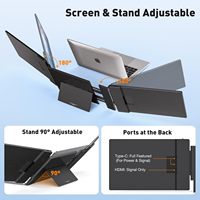 Extensor de Pantalla Triple para Portátil S3 de 14 Pulgadas, 1080P FHD IPS, Monitor Portátil Plegable, Plug & Play, 60Hz, Tipo-C, para Portátiles de 13"-17"