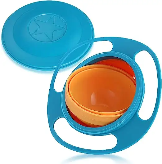 Hot Sell Solid Magic Gyro Bowl 360 Degree Rotating Balance Flying Saucer Bowl For Baby