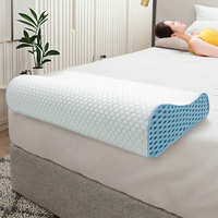 Oreiller orthopédique en mousse à mémoire de forme super élastique avec couverture amovible pour le massage du cou pour dormir