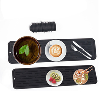 Sous-verres résistants à la chaleur pour table de bar à café, tapis de séchage de vaisselle en silicone personnalisé pour comptoir de cuisine