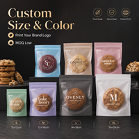 Emballage transparent pour biscuits à trois soudures latérales, sac d'emballage personnalisé pour snacks, idéal pour les produits de boulangerie maison