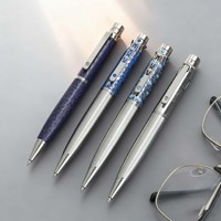 Stylo Roller en Métal Acier Inoxydable, Stylo Bille Métallique Professionnel, Encre Premium, Pointe 1,0 mm - Idéal pour Souvenir, Cadeau de Remise de Diplôme, Mariage