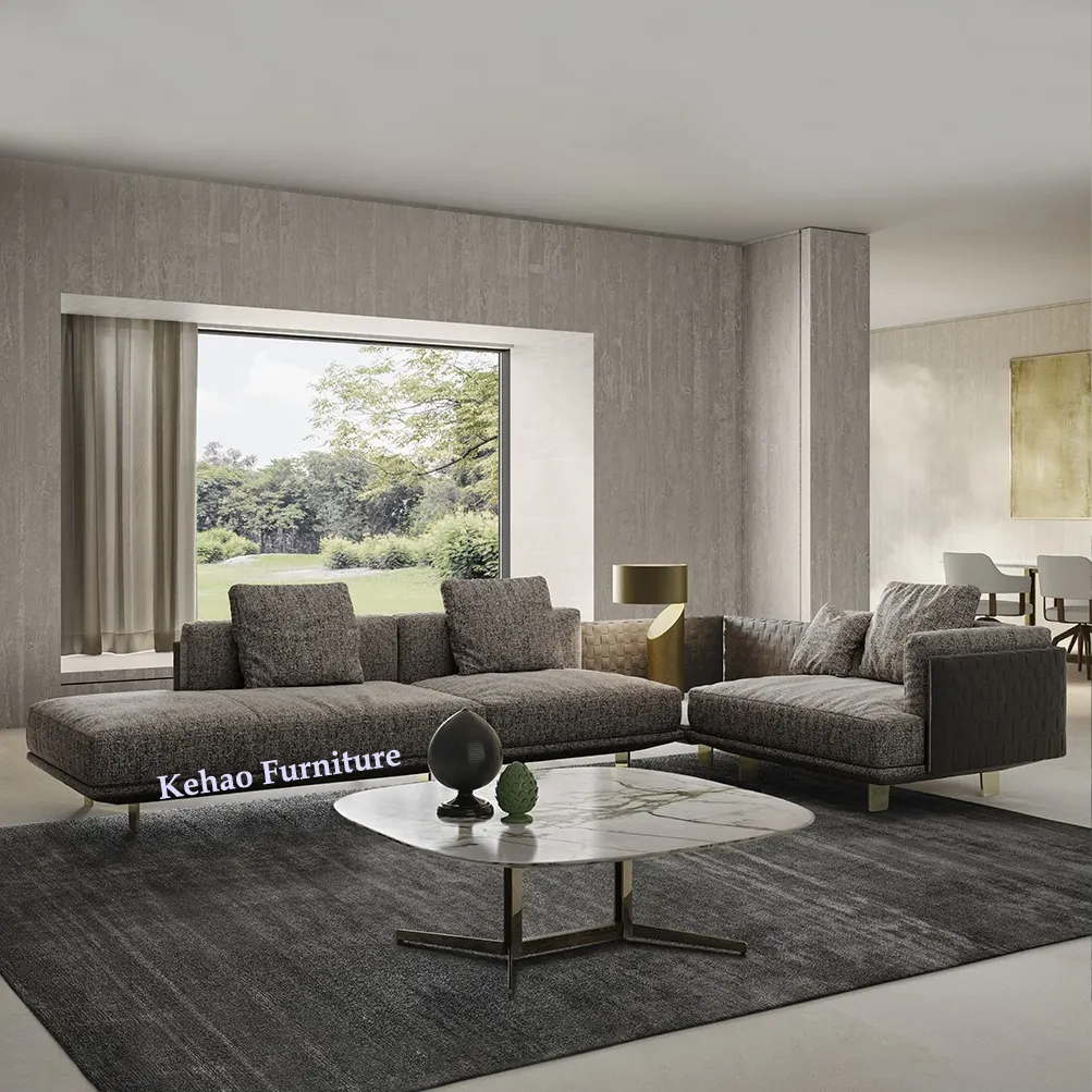Master Design Hot Sale L-Form Sofas Luxus Wohnzimmer Sofas für Wohnzimmer weben Leders ofa