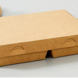 Boîte à lunch en papier kraft biodégradable <span class=keywords><strong>de</strong></span> haute qualité 26oz 30oz Trois/Cinq compartiments Emballage <span class=keywords><strong>pour</strong></span> sandwich Gâteau Boîte à emporter - Product Image 3