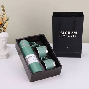 Modern Stainless Steel Tumbler Vacuum Insulated Flask Handle and Lid Tumbler <b>Gift</b> <b>Box</b> Included Tumbler Drinking Flask Set - Product Image 4