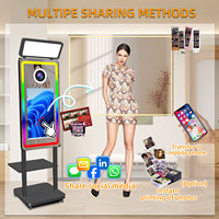 Vente directe usine : Photobooth miroir DSLR avec plateau d'impression, mini PC et écran tactile – Machine Photobooth Magique Selfie