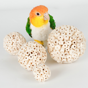 Doğal Sola ahşap kuş oyuncakları yumuşak çiğnemek papağan Parrotlets budbudfinches Macaws için yem oyuncak-çevre dostu - Product Image 1