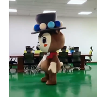 Disfraz de Mascota Personalizado de Monstruo con Triple Gol, Traje de Halloween para Adulto de Personaje de Dibujos Animados Rojo y Azul, Servicio OEM ODM Personalizado