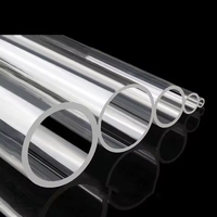 Tube rond en acrylique extrudé LEZ, transparent, diamètre 16-1000 mm, épaisseur de paroi 2-5 mm, services de découpe et d'extrusion disponibles