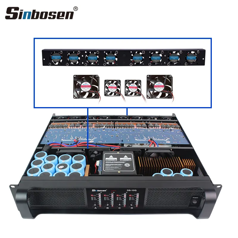 Lớp chuyên nghiệp TD khuếch đại công suất âm nhạc karaoke 4 kênh 2000 Watt khuếch đại công suất