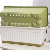 Jardinières de balcon de haute qualité avec plateaux, grands pots carrés en plastique pour fleurs et légumes d'extérieur