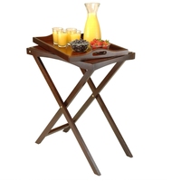 Table TV pliante en bois artisanale plateau et table basse pour salons chambres et cuisines stockage