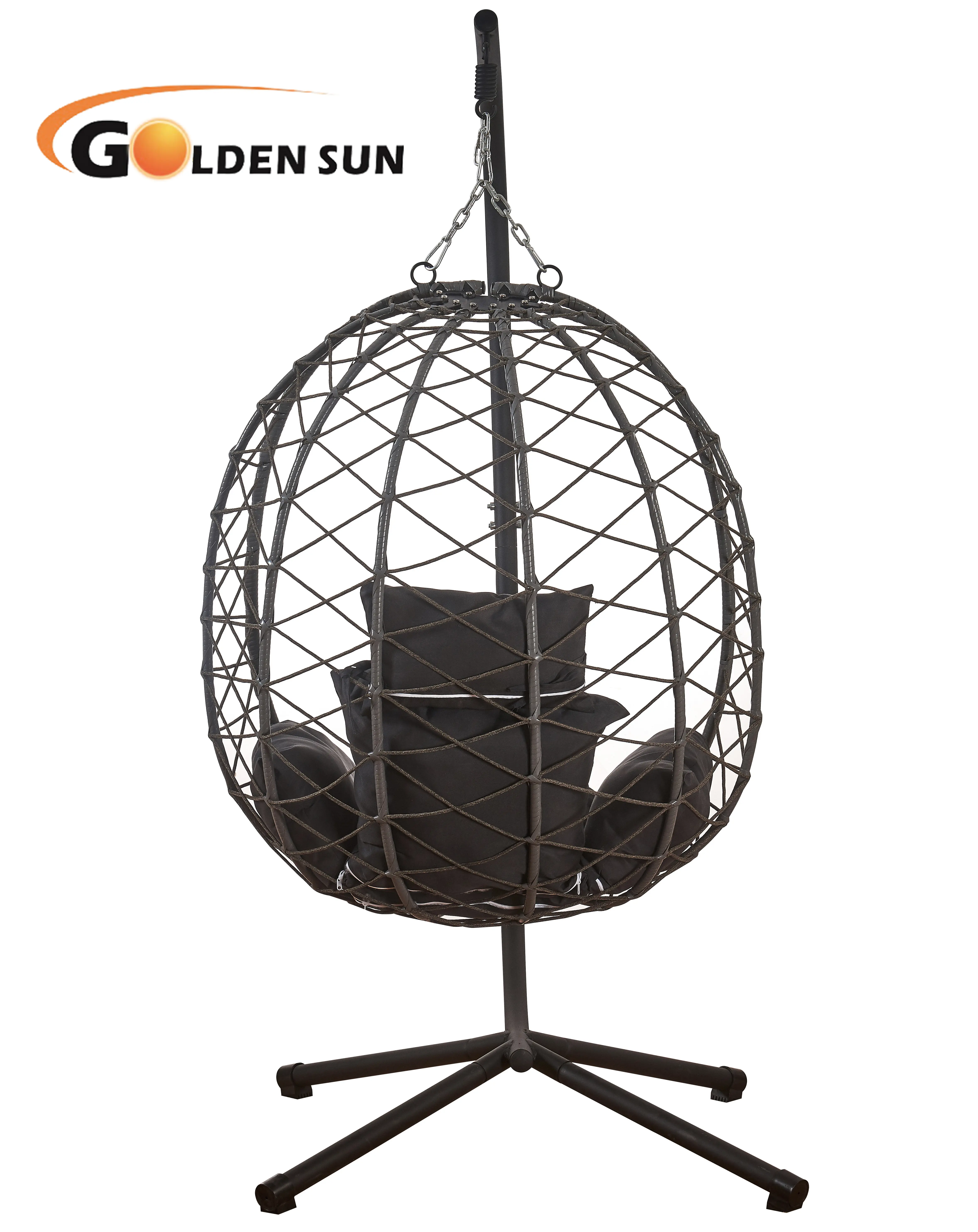 Meilleure vente Nouveau design Vente en ligne Revêtement en poudre Super confortable élégant Loisirs Pliable Hamac Swing Egg Chair