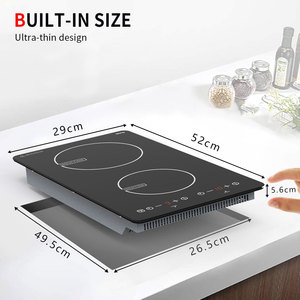 Migliori vendite 12 pollici costruito nel <span class=keywords><strong>piano</strong></span> cottura del controsoffitto con il ripetitore 240V fornello elettrico di <span class=keywords><strong>induzione</strong></span> del doppio bruciatore della stufa 2 - Product Image 3